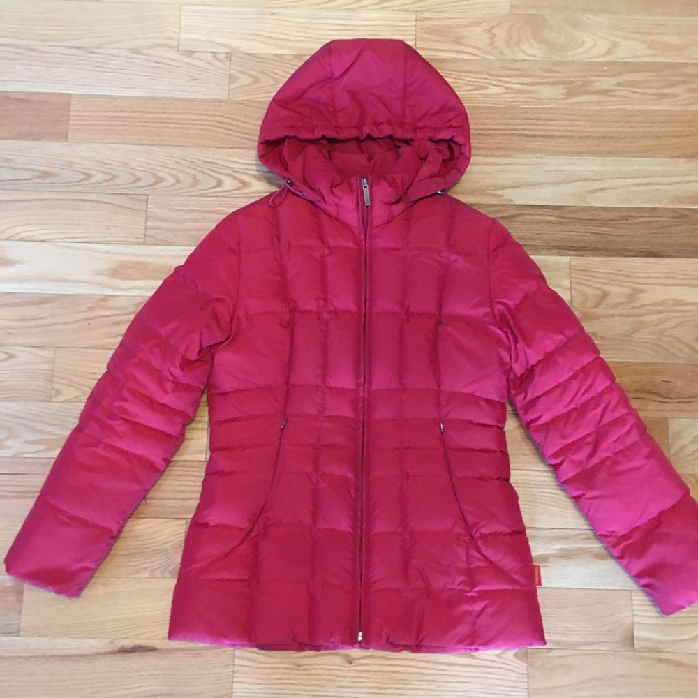 Calvin Klein red puffer jacket fleece lined